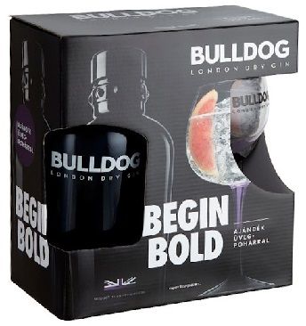 Bulldog London Dry Gin 0,7 40% pdd. + pohár