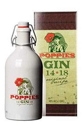 Poppies Gin 40% kerámia, pdd.