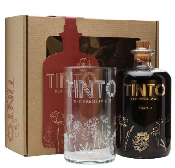 Tinto Red Premium Gin 40% pdd.+ pohár