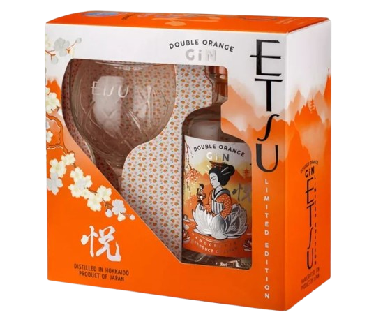 Etsu Double ORANGE Gin 0,7l 43% pdd. + pohár Etsu Double ORANGE Gin 0,7l 43% pdd. + pohár